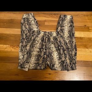 Vanilla Sky Snakeskin Joggers